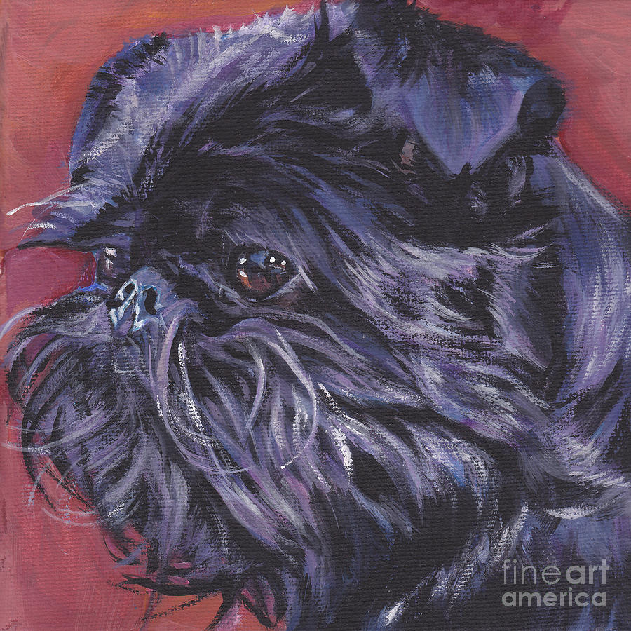 Dog Painting - Brussels Griffon #2 by Lee Ann Shepard