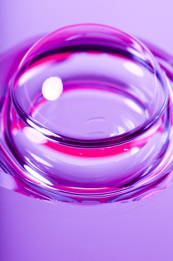 Abstract Photograph - Bubbles And Stains Blue Purple Yellow Red #2 by Eugenio Marongiu