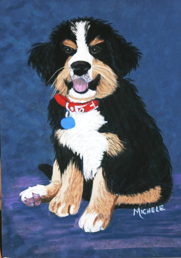 Burmese Mountain Pup #2 Pastel by Michele Turney