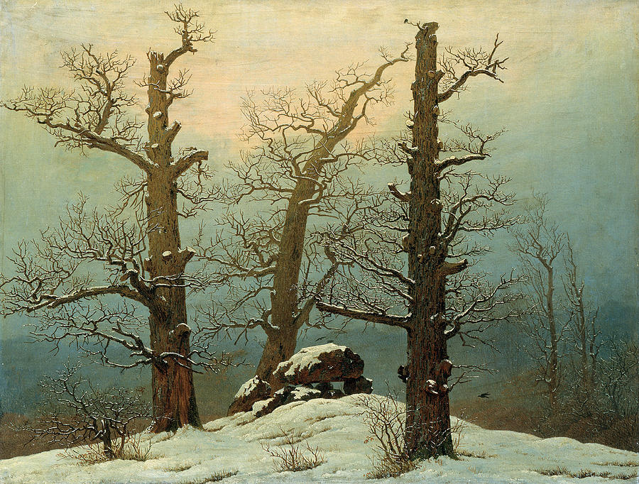Cairn In Snow Painting by Caspar David Friedrich