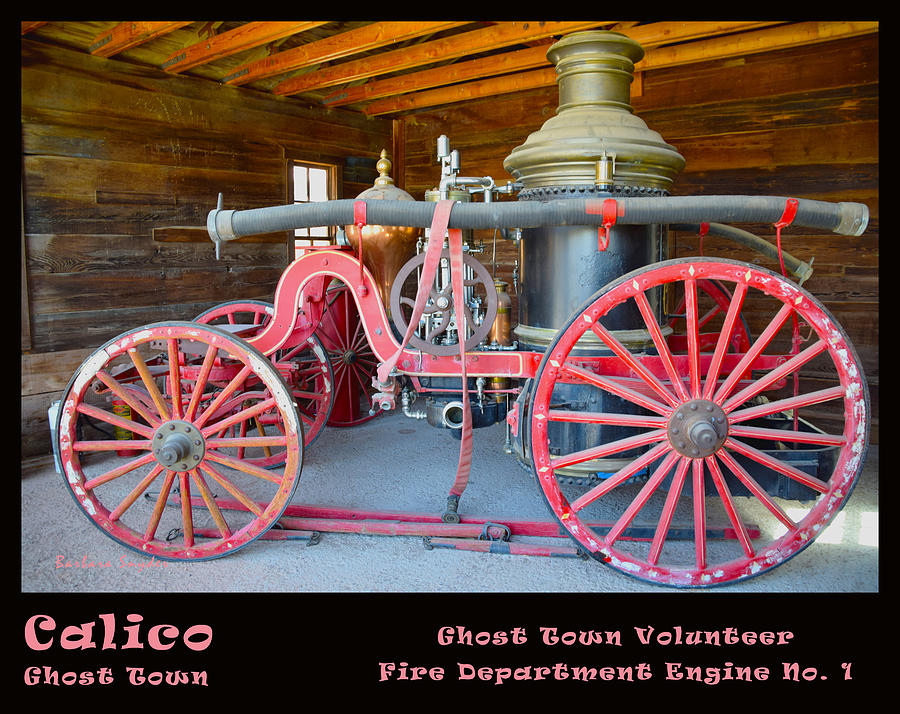 Calico Ghost Town Fire Engine #2 Painting by Barbara Snyder