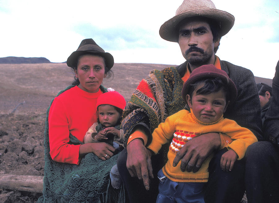 Campesino Photograph - Campesino Family in Columbia #2 by Carl Purcell