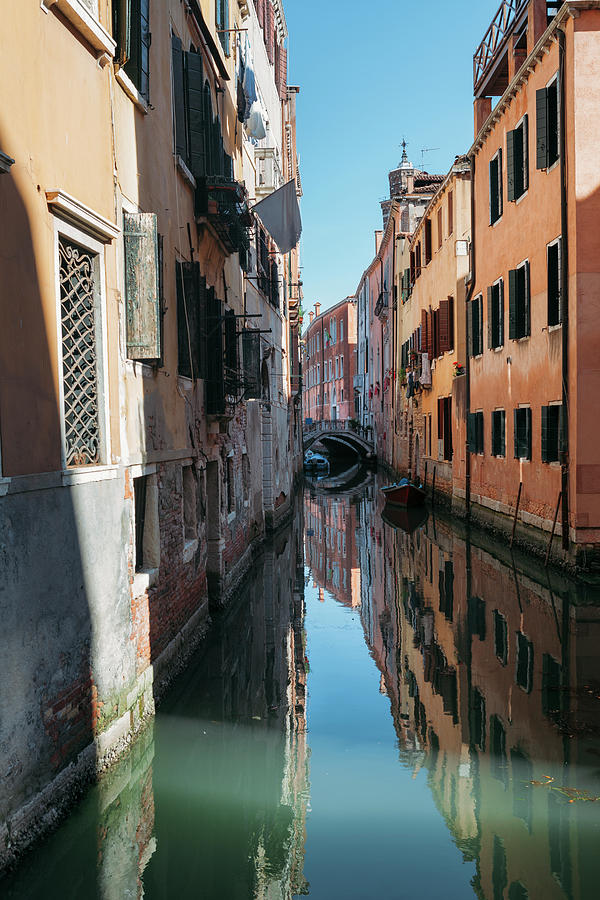 Boat Photograph - Canal in Venice, Italy #3 by Ivan Bastien