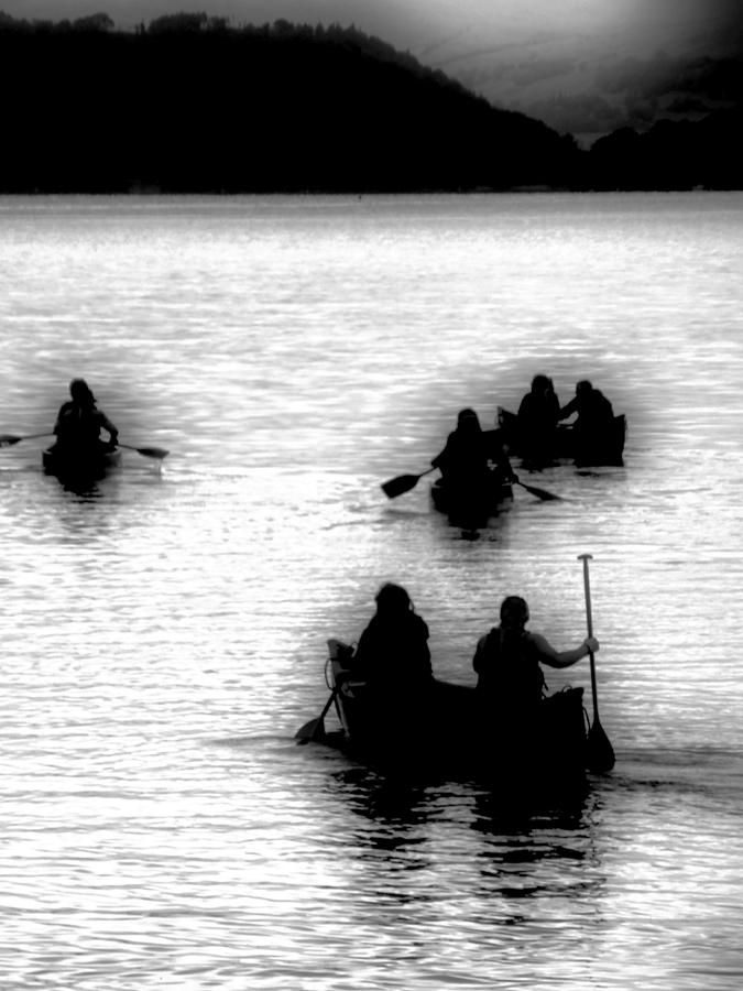 Canoeists On Lake Windermere #1 Photograph by Mike Marsden