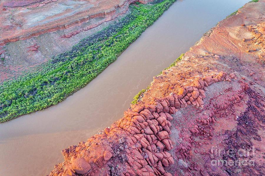 Canyon of Colorado River - sunrise aerial view #3 Photograph by Marek Uliasz