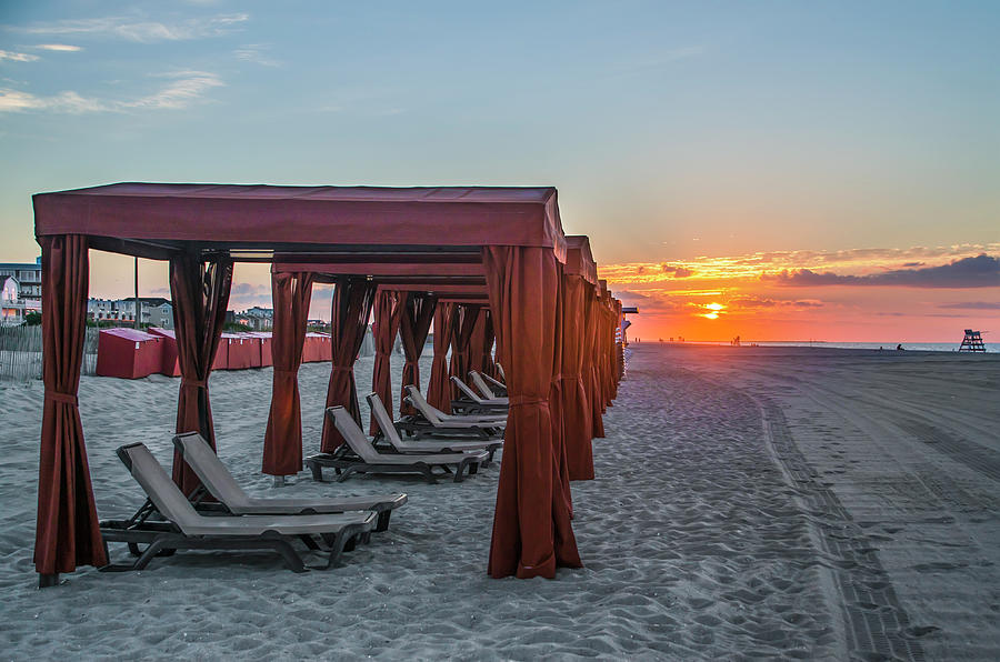 Cape May Cabanas at Sunrise Photograph by Bill Cannon