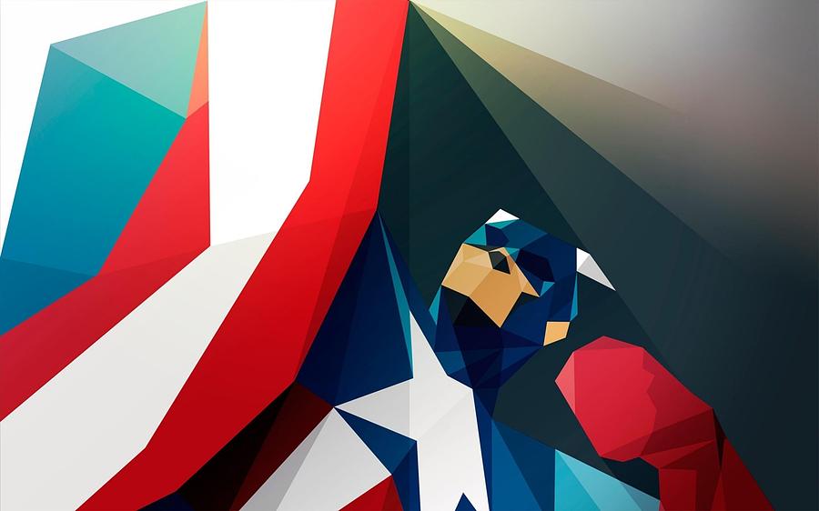 Captain America Digital Art - Captain America #2 by Maye Loeser