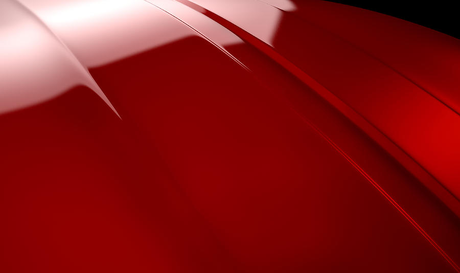 Car Digital Art - Car Contour Cherry Red by Allan Swart Car Digital Art - Car Contour Cherry Red by Allan Swart