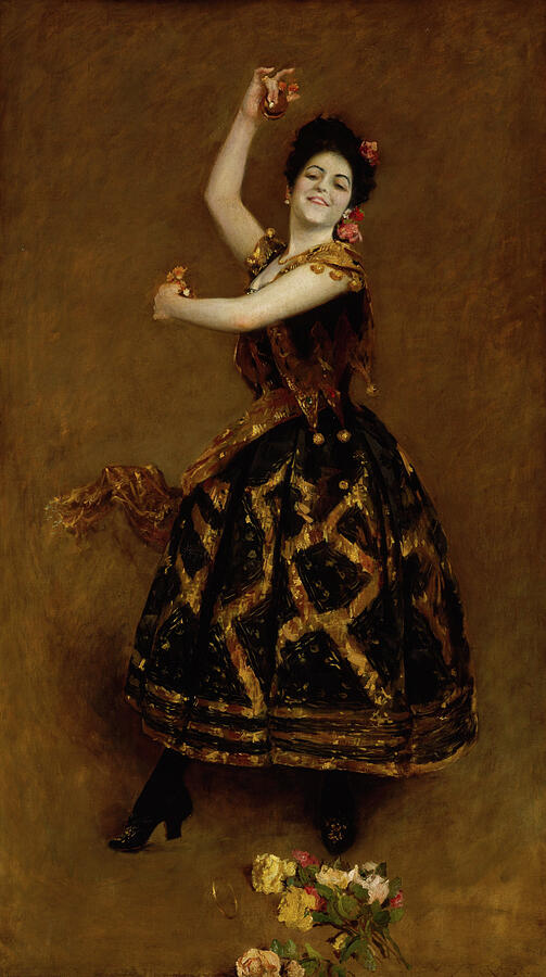 Carmencita, from 1890 Painting by William Merritt Chase