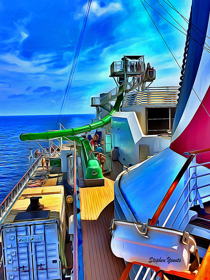 Carnival Pride Deck #2 Photograph by Stephen Younts