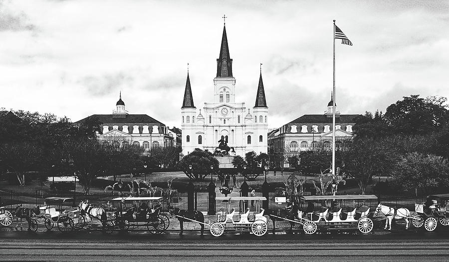 Andrew Jackson Photograph - Carriage Rides At Jackson Square #2 by Mountain Dreams