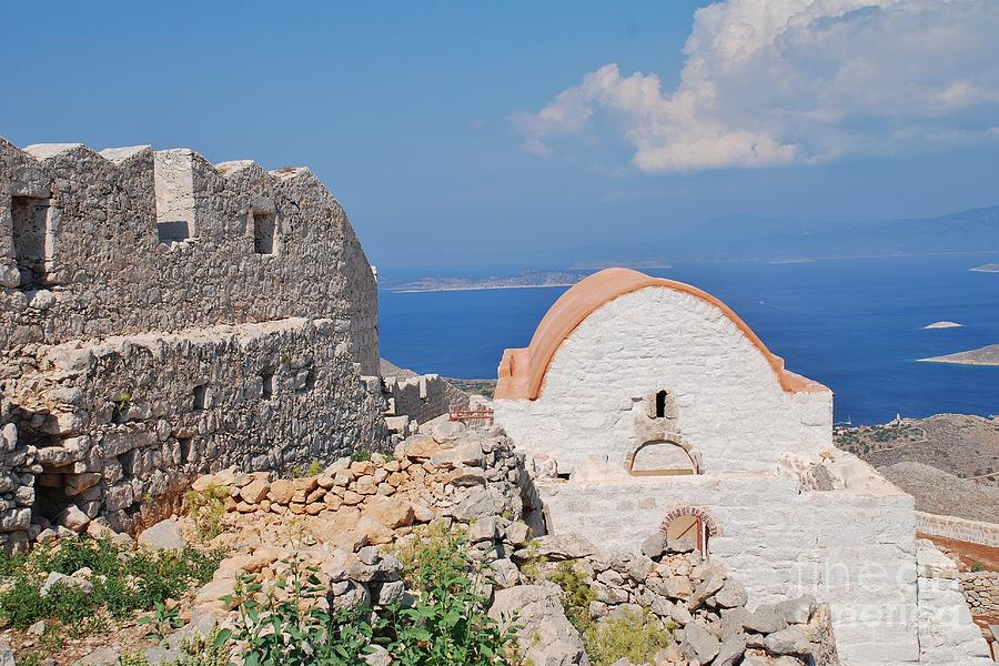 Castle chapel on Halki #2 Photograph by David Fowler