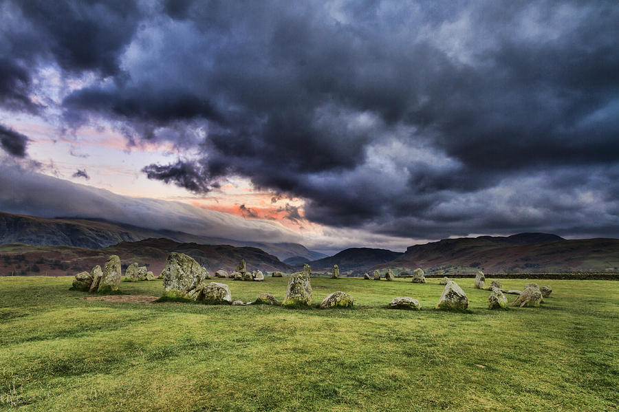 Sunset Photograph - Castlerigg Stone Circle #2 by Chris Smith