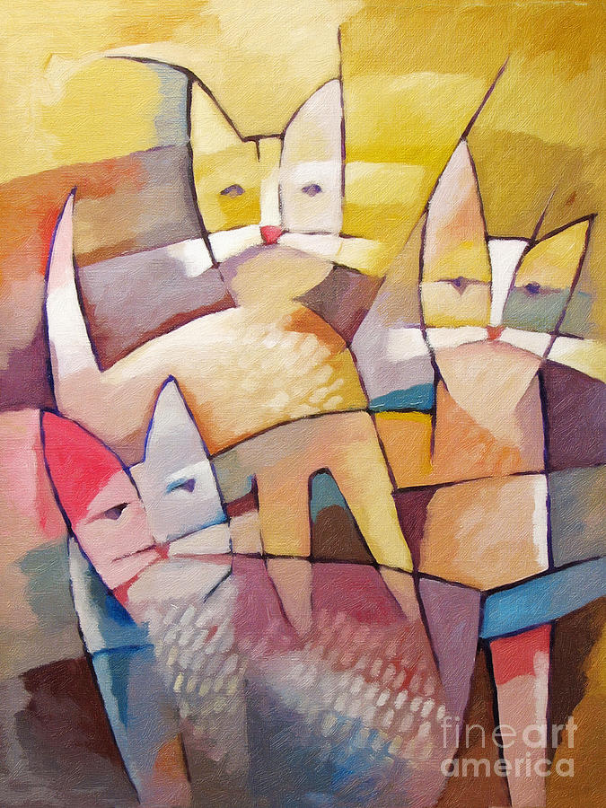 Catlife #2 Painting by Lutz Baar