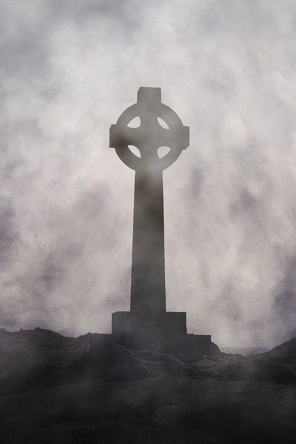 Mist Photograph - Celtic Cross #2 by Joana Kruse