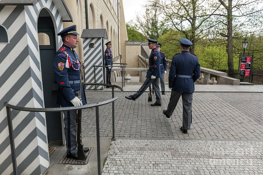 Changing of the guards of Prague Castle. Prague, Czech Republic #2 Photograph by Michal Bednarek