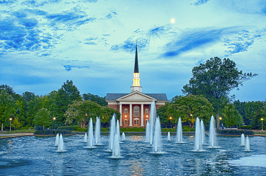 Greenville - Chapel in the Moonlight Photograph by Blaine Owens