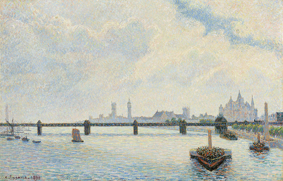 Charing Cross Bridge, London #2 Painting by Camille Pissarro