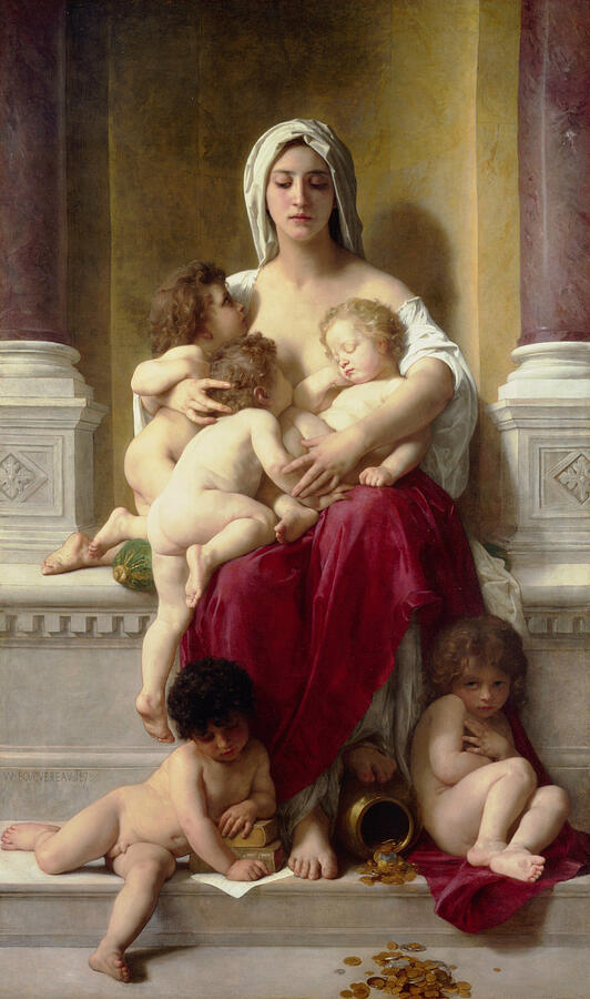 Charity, from 1878 Painting by William-Adolphe Bouguereau