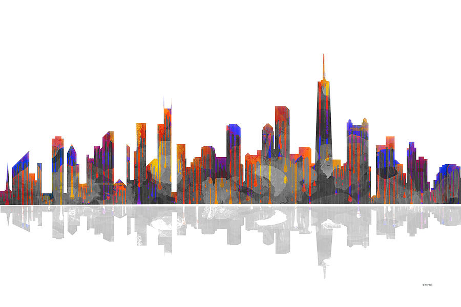 Chicago Illinois Skyline #2 Digital Art by Marlene Watson