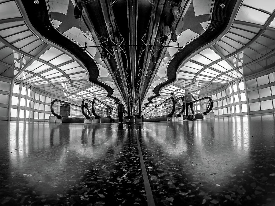 Chicago OHare International Airport indoors near concourse C #2 Photograph by Alex Grichenko
