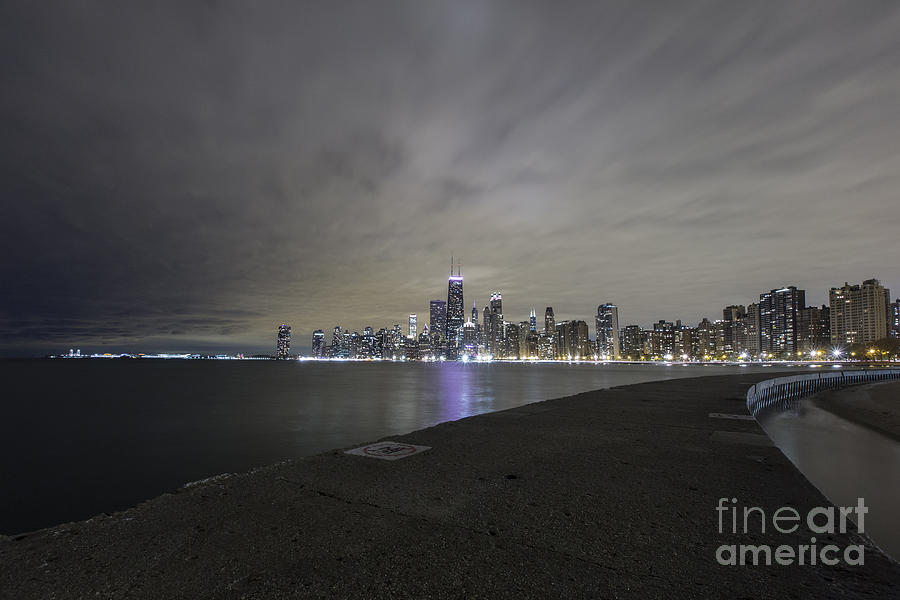 Chicago Skyline at night #2 Photograph by Keith Kapple