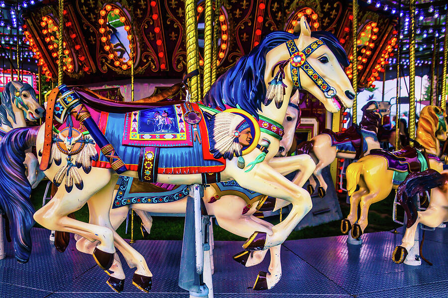 Childhood Carrousel Ride #1 Photograph by Garry Gay