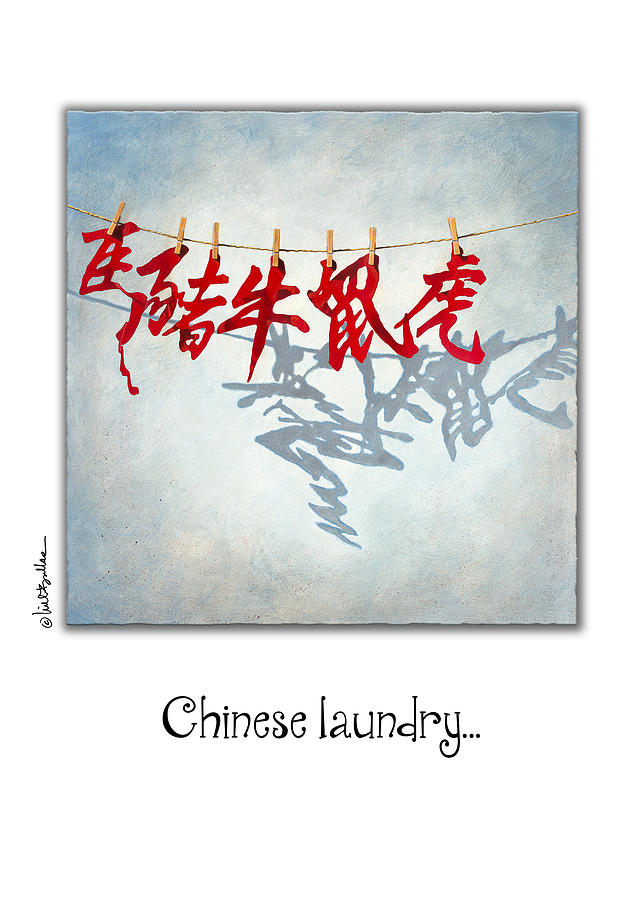 Chinese Laundry... #1 Painting by Will Bullas