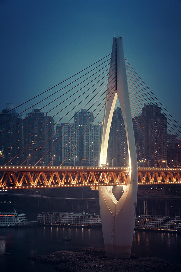 Chongqing bridge #2 Photograph by Songquan Deng