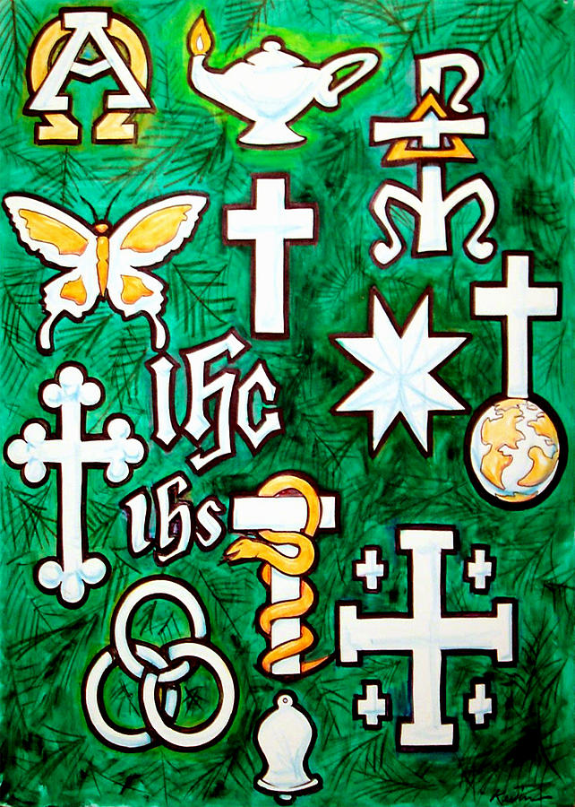 Chrismons #2 Painting by Kevin Middleton