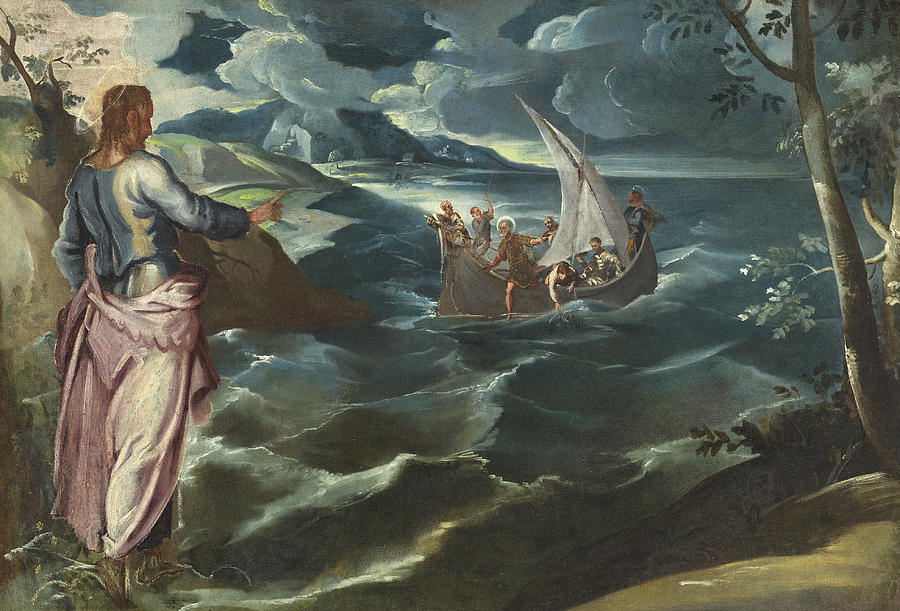 Christ At The Sea Of Galilee Painting By Tintoretto Fine Art America   2 Christ At The Sea Of Galilee Tintoretto 