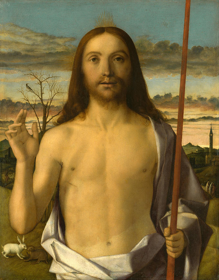 Christ Blessing #4 Painting by Giovanni Bellini
