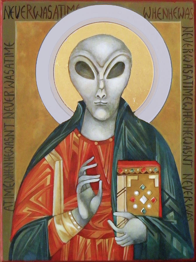 Alien Painting - Christ Eternal #2 by Mary Jane Miller