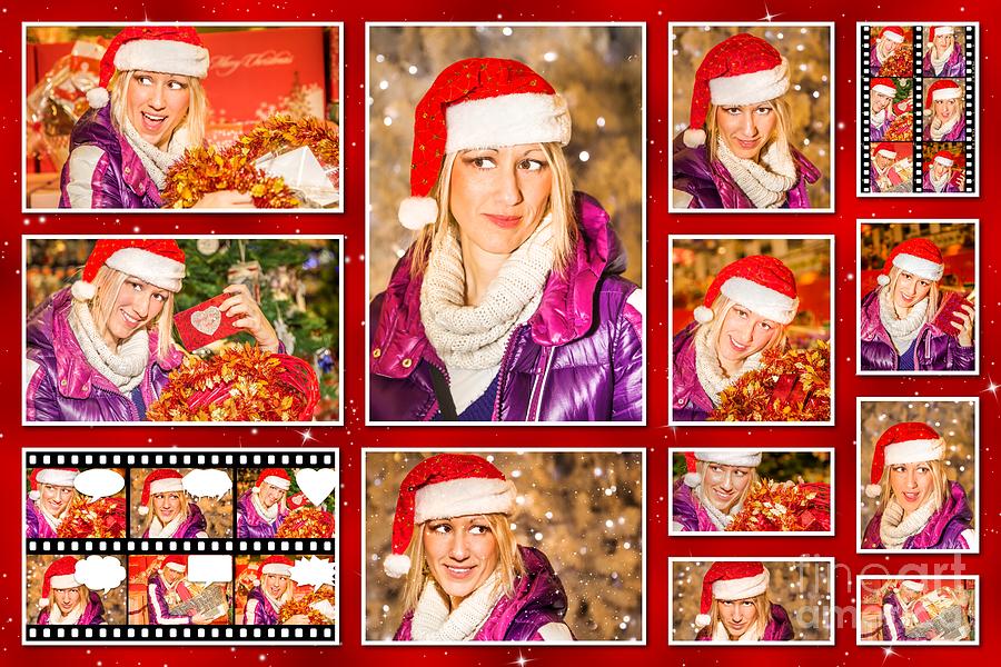 Christmas pictures collage #2 Photograph by Benny Marty