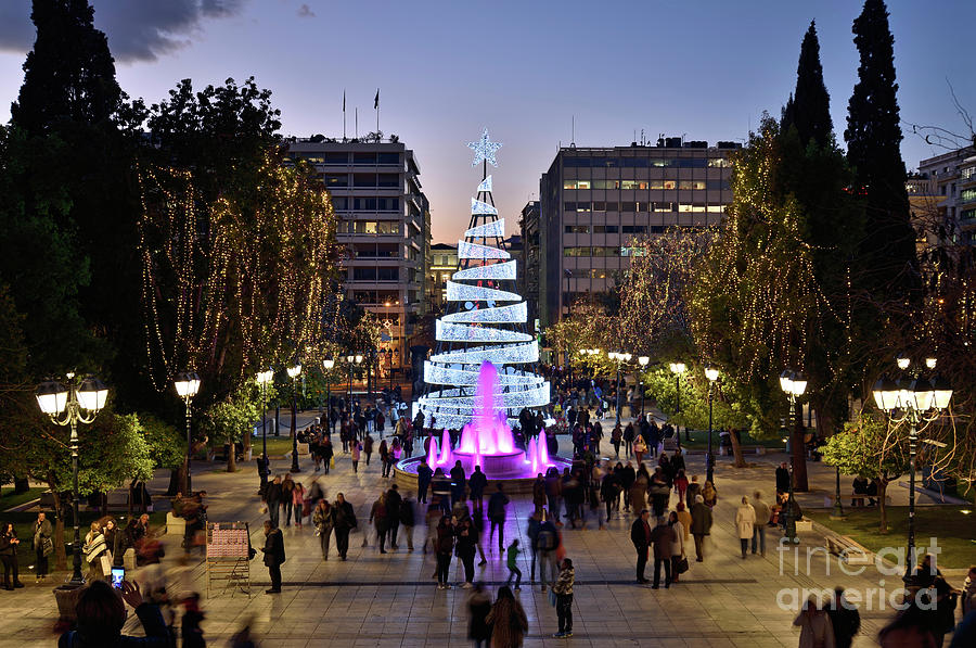 Christmas tree in Syntagma square #2 Photograph by George Atsametakis