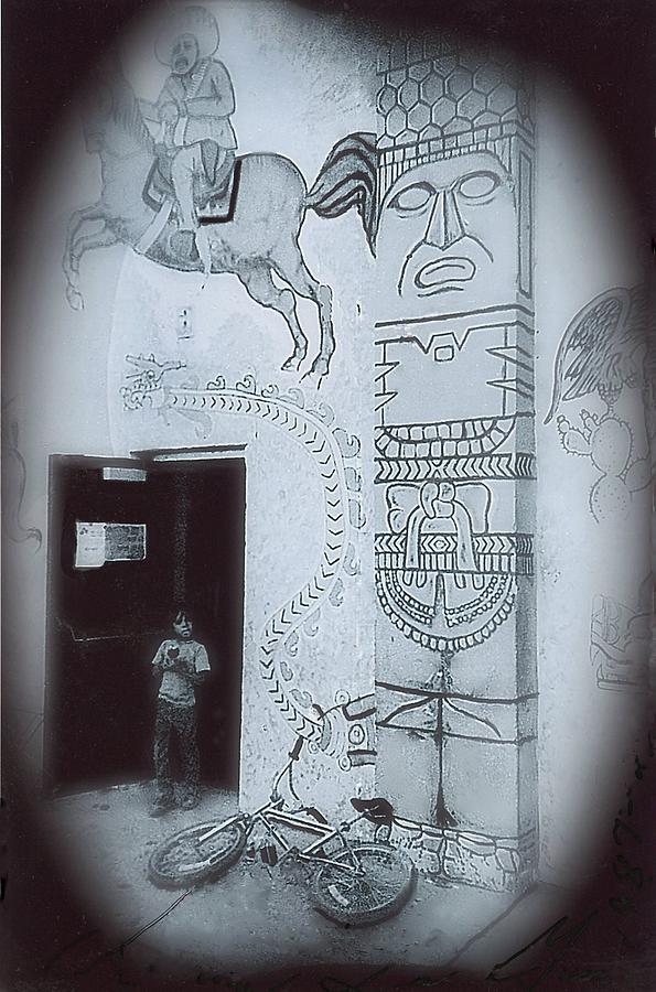 Cinco De Mayo Mexican History Murals Child Bicycle Oury Park Tucson Arizona 1987 Photograph