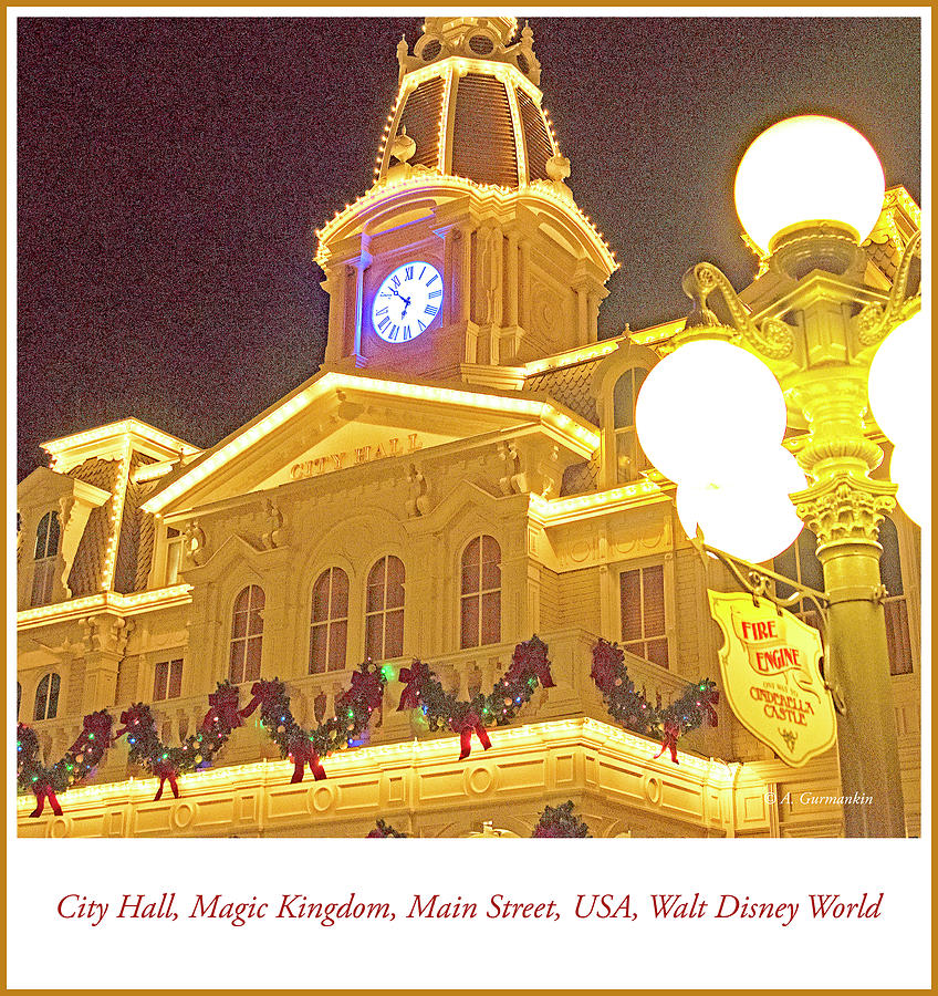 City Hall, Main Street USA, Walt Disney World #2 Photograph by A Macarthur Gurmankin