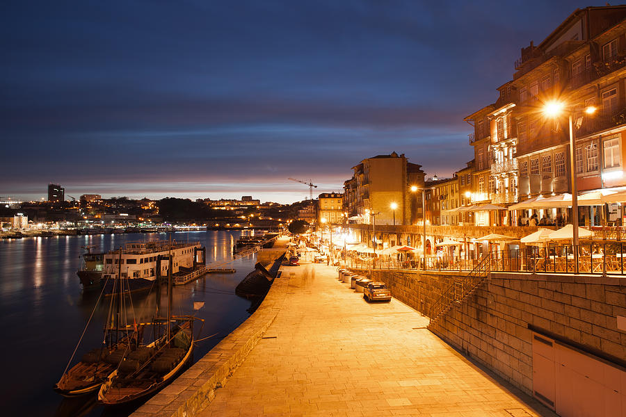 City of Porto by Night in Portugal #2 Photograph by Artur Bogacki