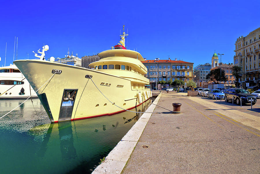 City of Rijeka yachting waterfront panoramic view #2 Photograph by Brch Photography