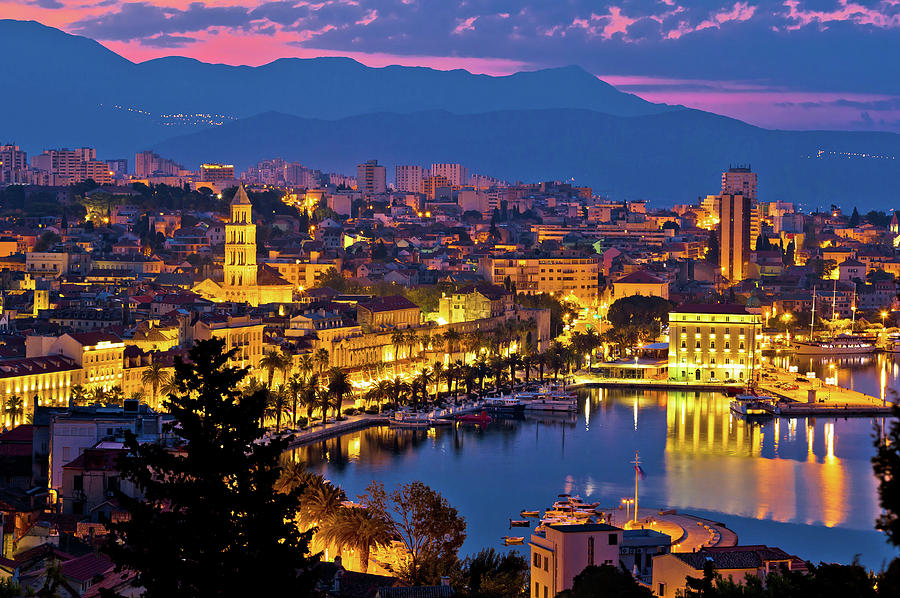 City of Split aerial view at dawn Photograph by Brch Photography - Pixels