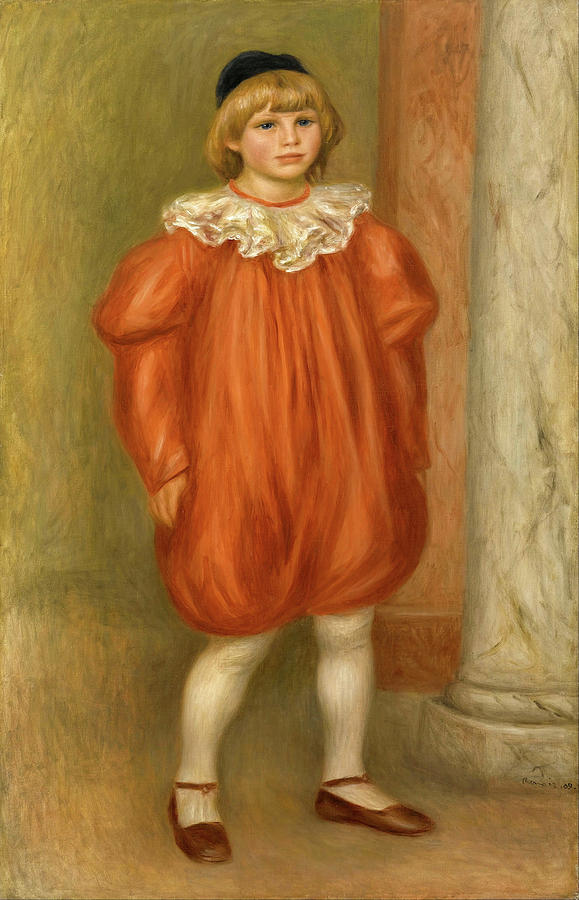 Pierre Auguste Renoir Painting - Claude Renoir in Clown Costume #2 by Pierre-Auguste Renoir