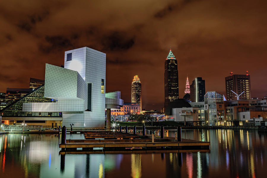 Cleveland Skyline At Night Photograph By Cityscape Photography