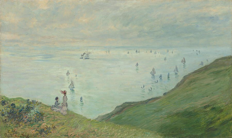 Cliffs At Pourville #2 Painting by Claude Monet