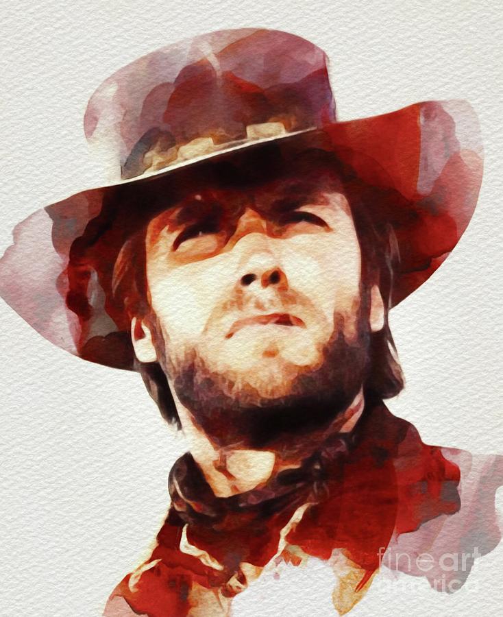 Hollywood Painting - Clint Eastwood, Hollywood Legend #2 by Esoterica Art Agency