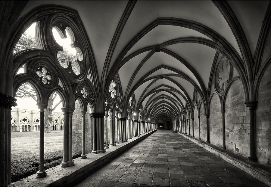 Cloisters of Salisbury Cathedral England #3 Photograph by Shirley Mitchell