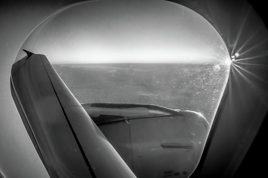 Clouds and sky as seen through window of an aircraft at sunrise #2 Photograph by Alex Grichenko