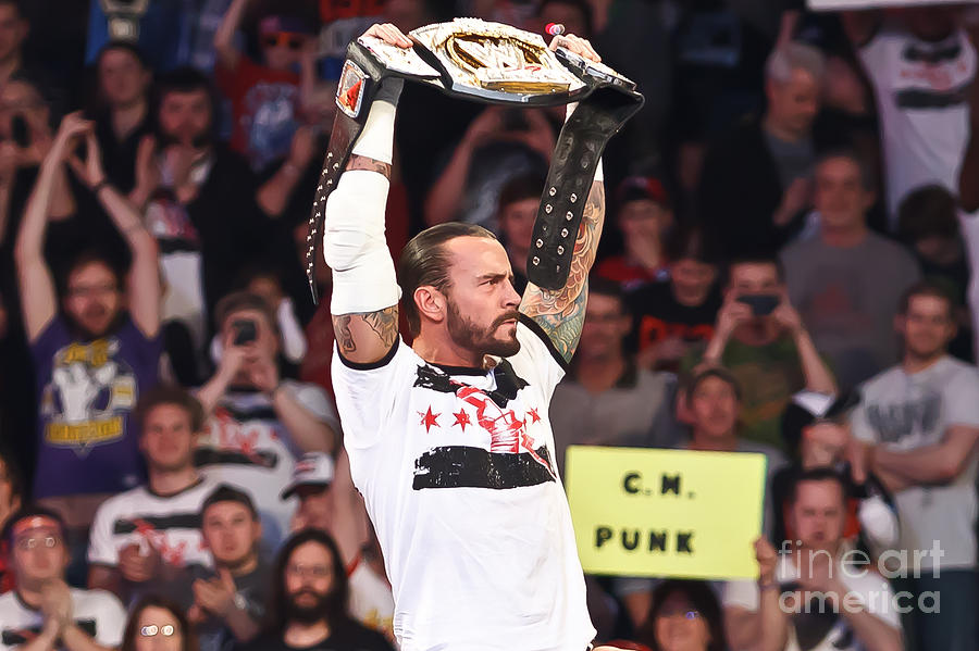 Sports Photograph - CM Punk #2 by Wrestling Photos