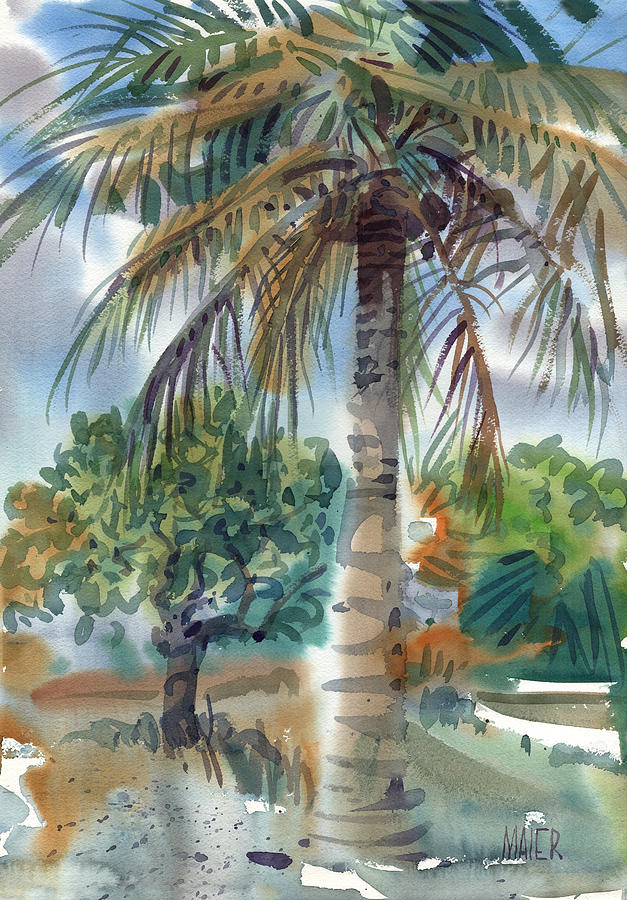 Coconut Painting - Coconut Palm #2 by Donald Maier