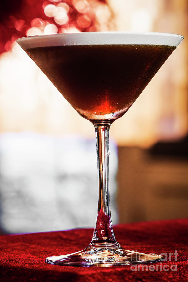 Coffee Espresso Cream Martini Cocktail Drink Glass Photograph
