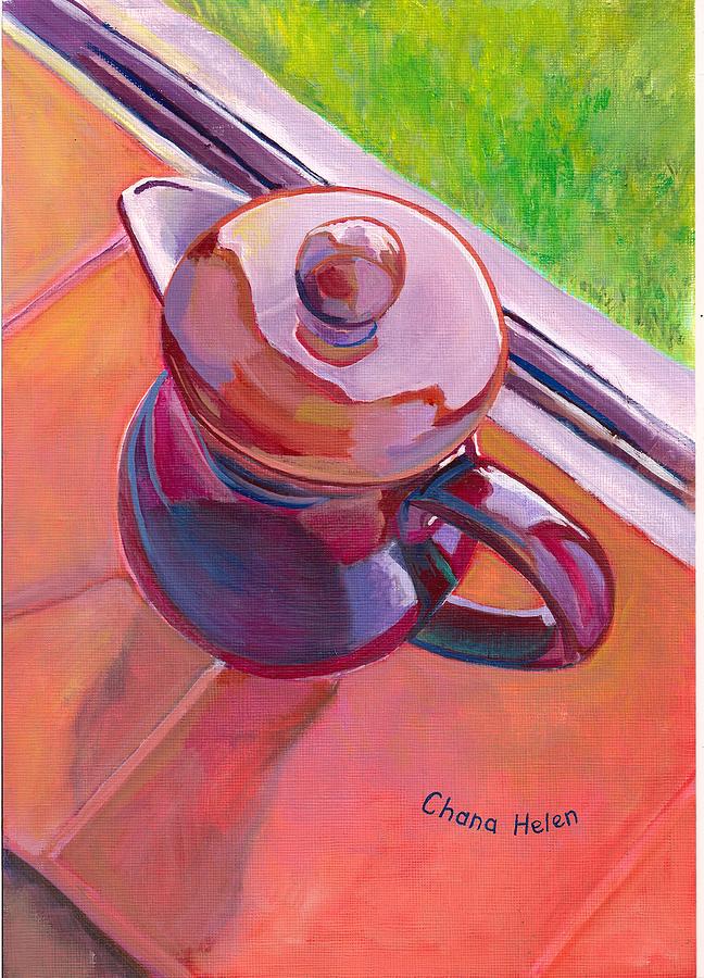 Still Life Painting - #2 Coffee Pot by Chana Helen Rosenberg Still Life Painting - #2 Coffee Pot by Chana Helen Rosenberg